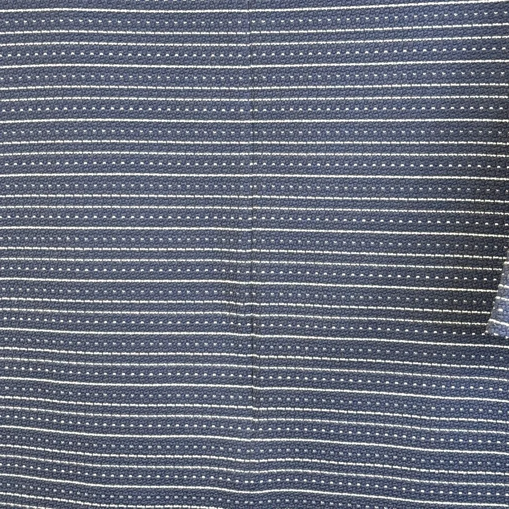 LOFT Stripe Knit Knee Length Dress MEDIUM zip‎ Blue White Stripe